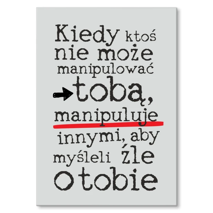 Plakat metalowy Manipulacja Prezent
