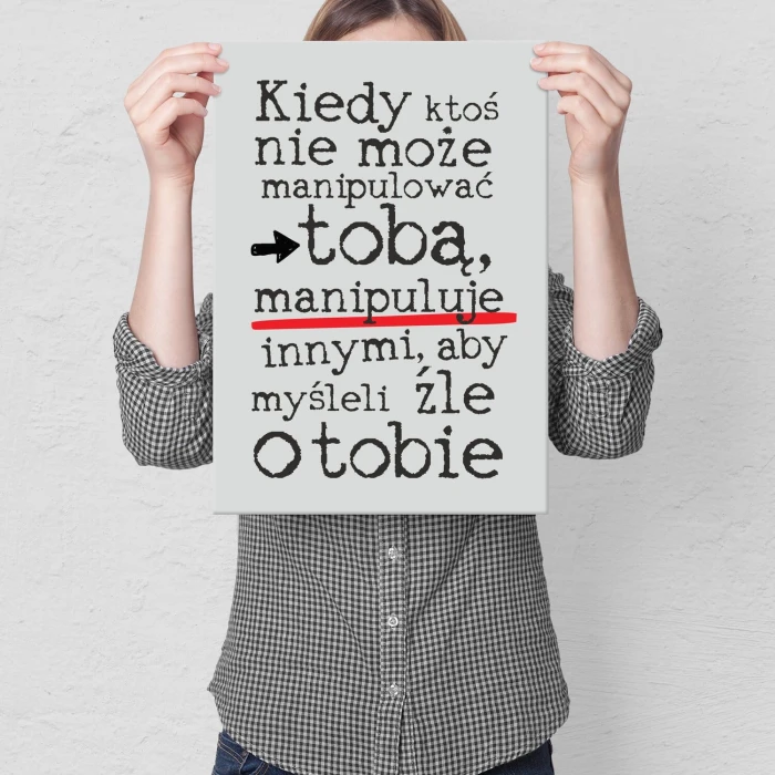 Plakat metalowy Manipulacja Prezent