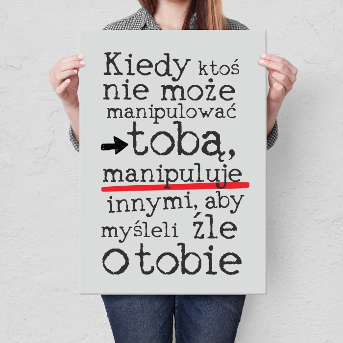 Poster metal Manipulacja gift