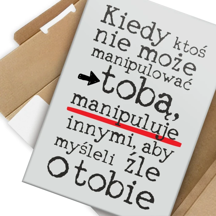 Plakat metalowy Manipulacja Prezent