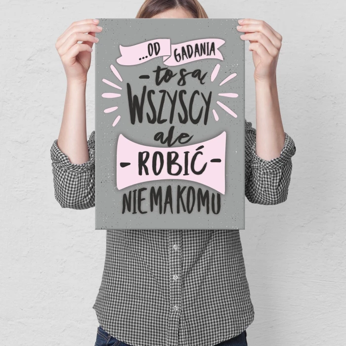 Plakat metalowy od gadania są wszyscy Prezent