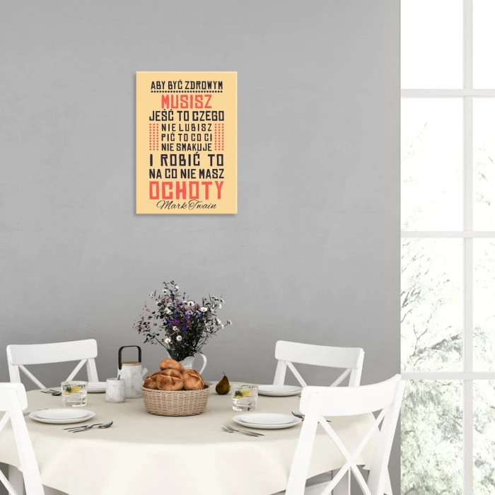 Poster metal Mark Twain Aby być zdrowym gift