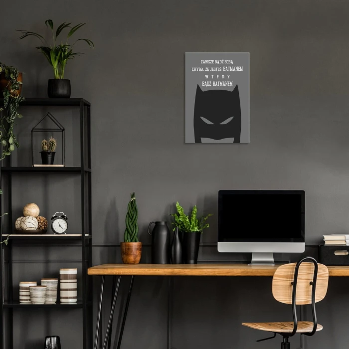 Poster metal Bądź Batmanem gift
