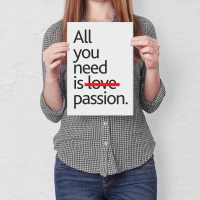 Poster metal all you need is passion gift