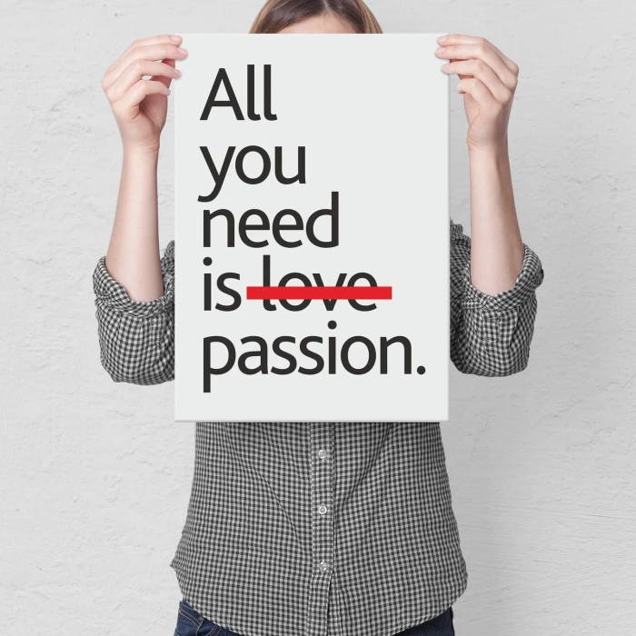 Poster metal all you need is passion gift