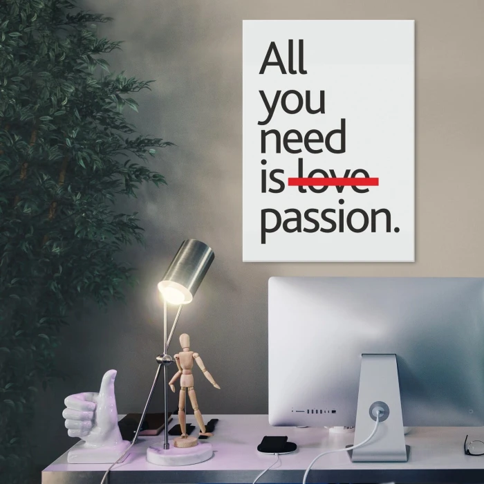 Poster metal all you need is passion gift