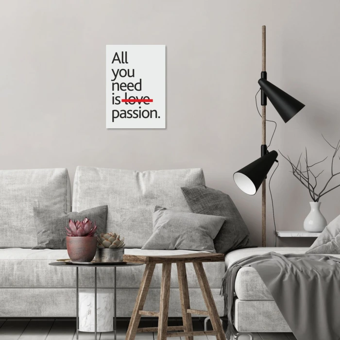 Poster metal all you need is passion gift