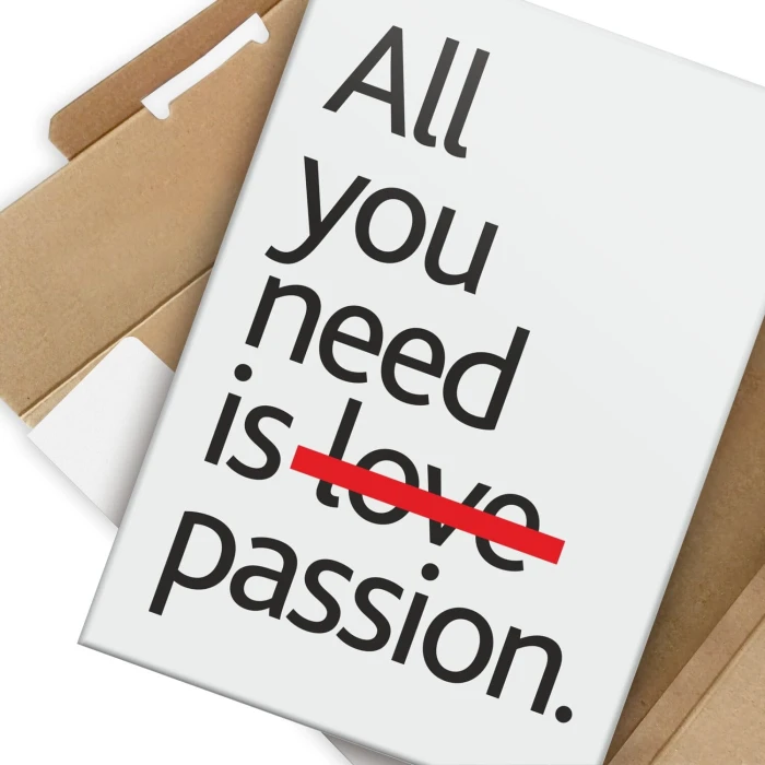 Poster metal all you need is passion gift