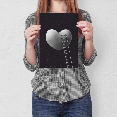 Poster metal a ladder to the heart gift