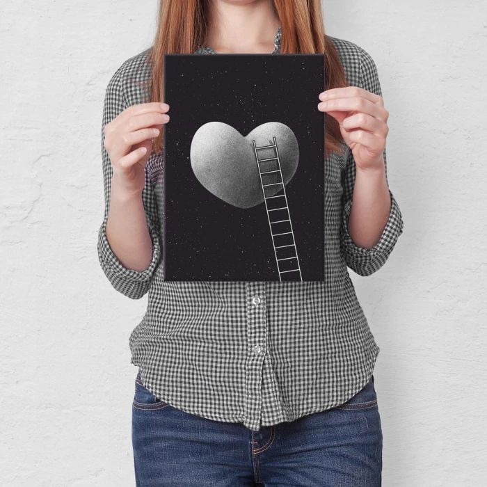 Poster metal a ladder to the heart gift
