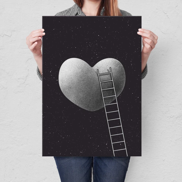Poster metal a ladder to the heart gift