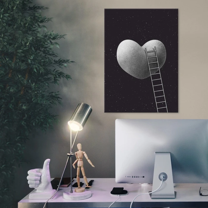 Poster metal a ladder to the heart gift