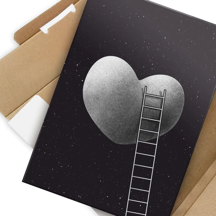 Poster metal a ladder to the heart gift