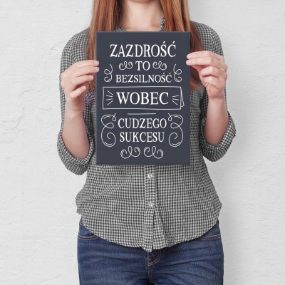 Plakat metalowy Zazdrość Prezent