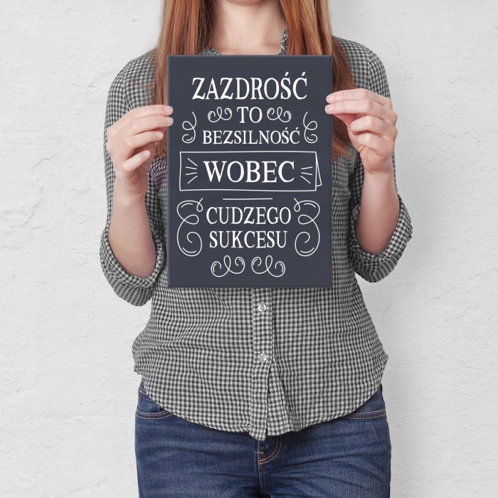 Plakat metalowy Zazdrość Prezent