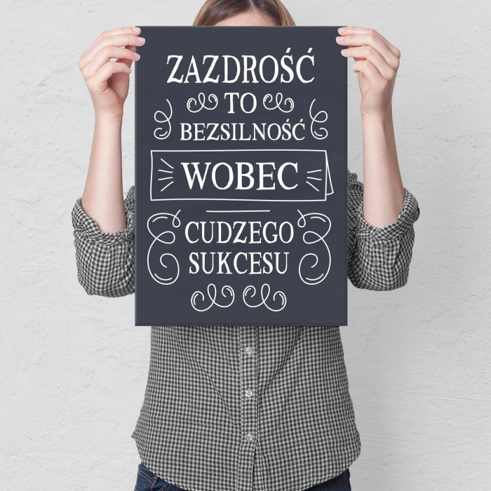 Plakat metalowy Zazdrość Prezent