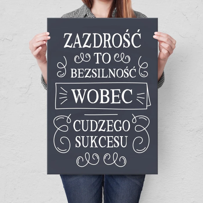 Plakat metalowy Zazdrość Prezent