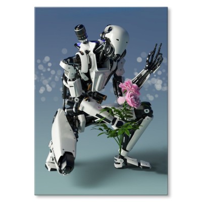 Poster metal lovely robot gift