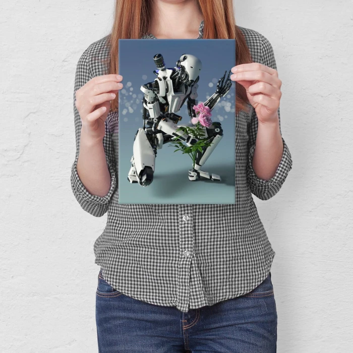 Poster metal lovely robot gift