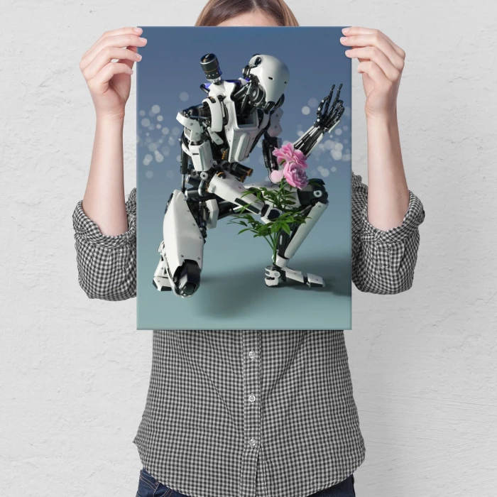 Poster metal lovely robot gift