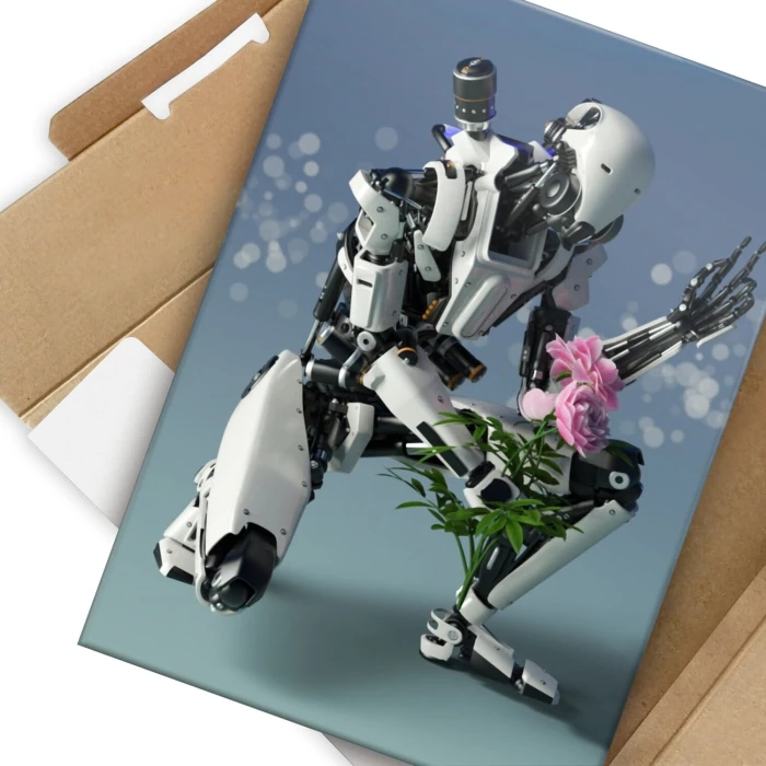 Poster metal lovely robot gift