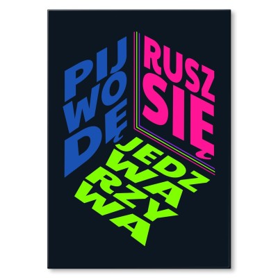 Plakat metalowy jedz warzywa Prezent