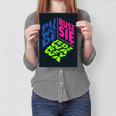 Plakat metalowy jedz warzywa Prezent