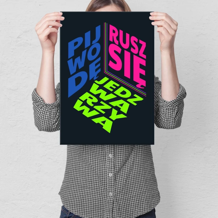 Plakat metalowy jedz warzywa Prezent