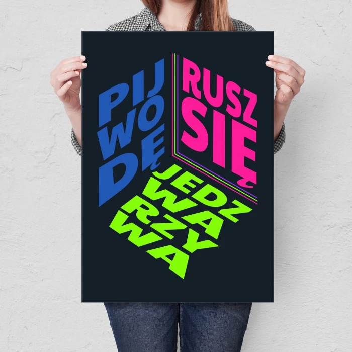 Poster metal jedz warzywa gift