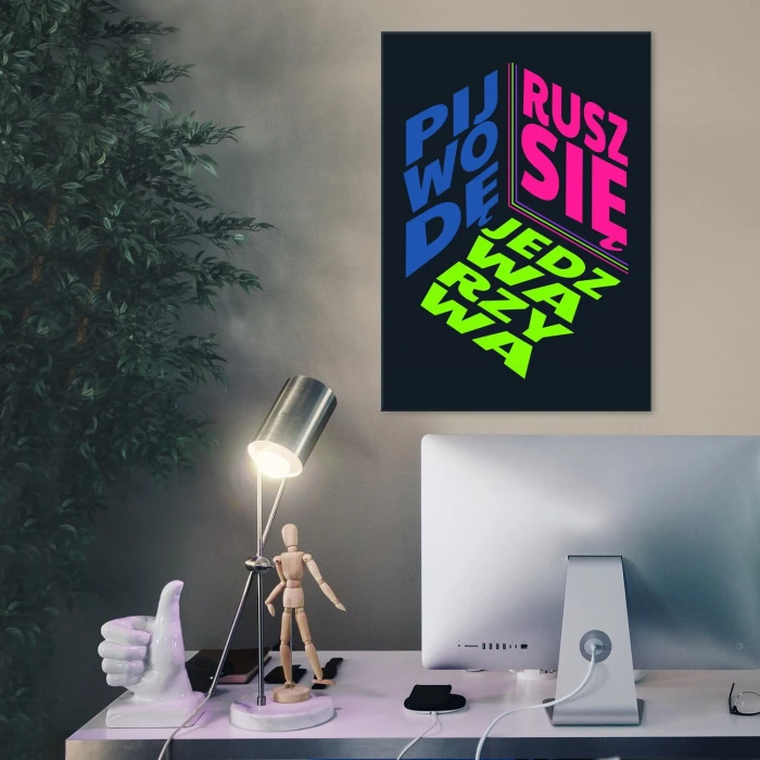 Plakat metalowy jedz warzywa Prezent
