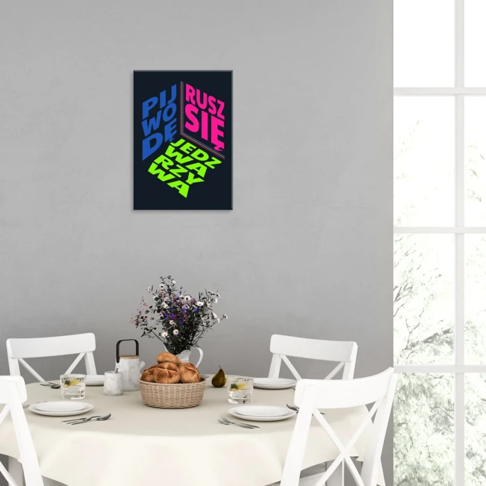 Plakat metalowy jedz warzywa Prezent