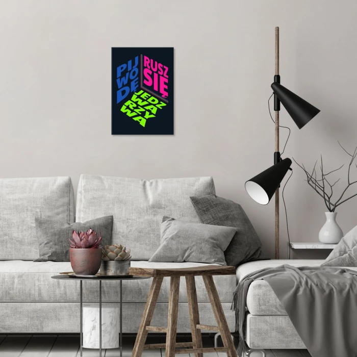 Poster metal jedz warzywa gift