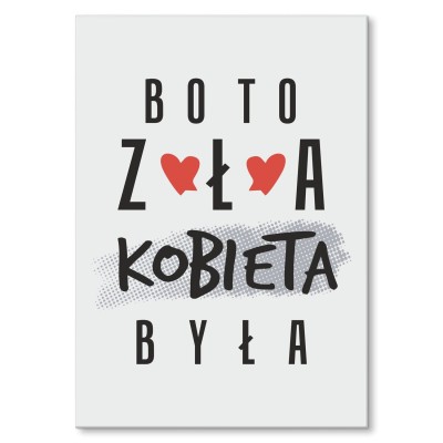 Plakat metalowy zła kobieta Prezent