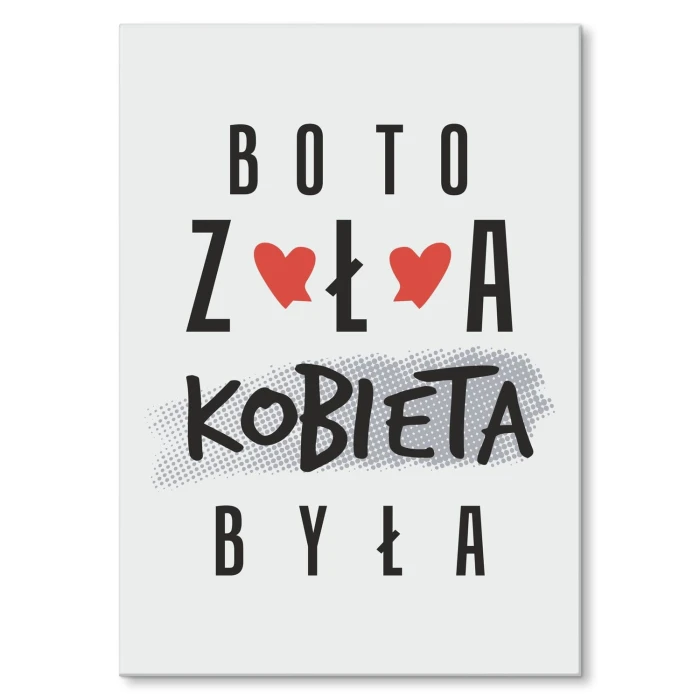 Plakat metalowy zła kobieta Prezent