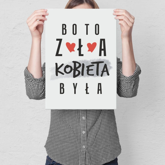 Plakat metalowy zła kobieta Prezent