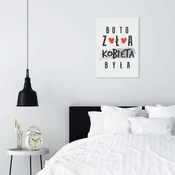 Plakat metalowy zła kobieta Prezent