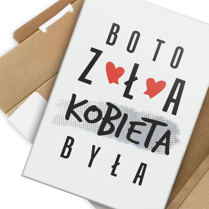 Plakat metalowy zła kobieta Prezent