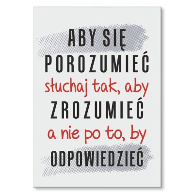 Poster metal aby się porozumieć gift