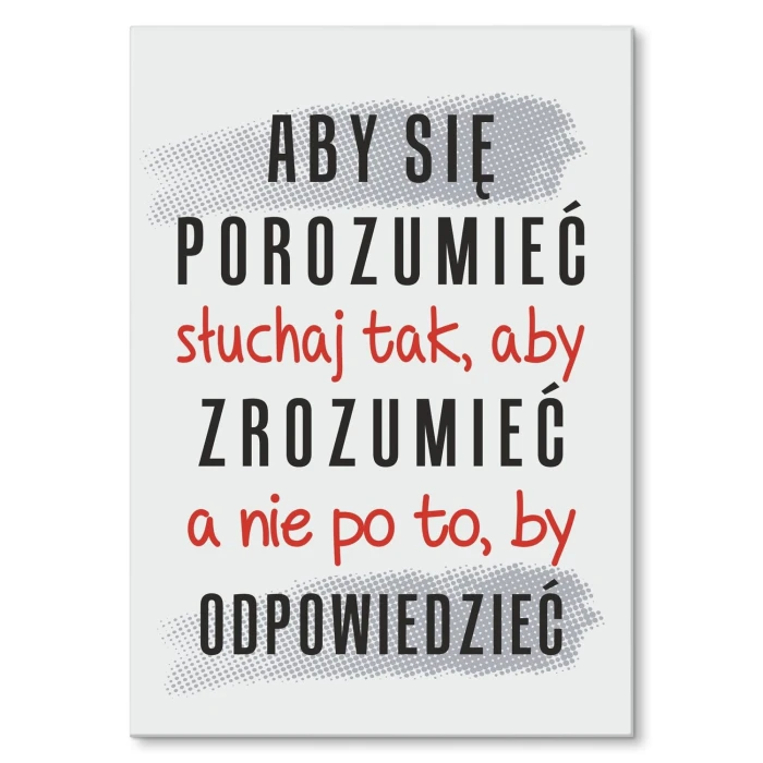 Poster metal aby się porozumieć gift