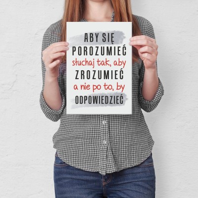 Poster metal aby się porozumieć gift