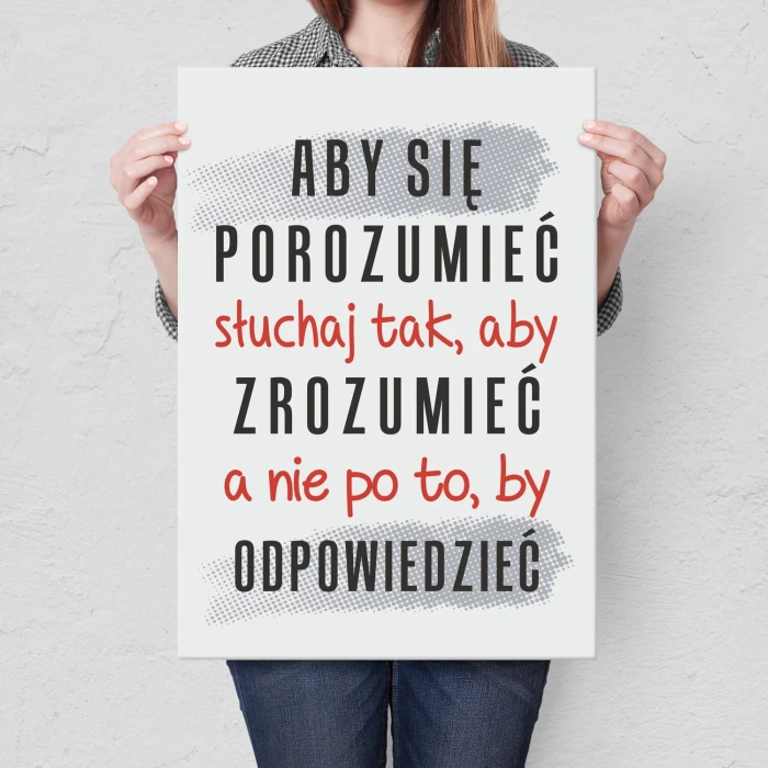 Poster metal aby się porozumieć gift