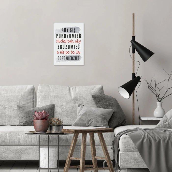 Plakat metalowy aby się porozumieć Prezent