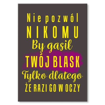 Poster metal nie pozwól nikomu gift