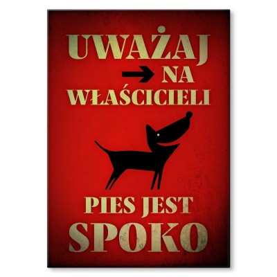 Poster metal pies jest spoko gift