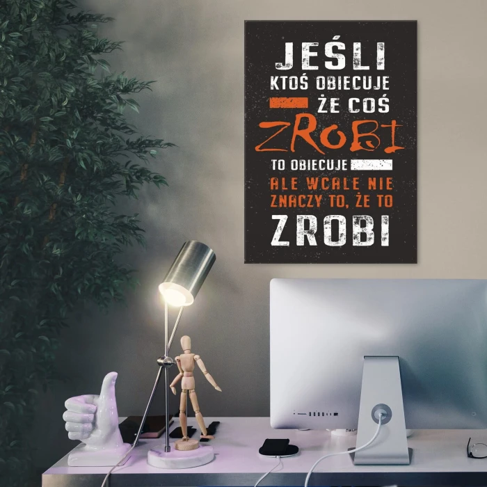 Poster metal Jeśli ktoś obiecuje gift