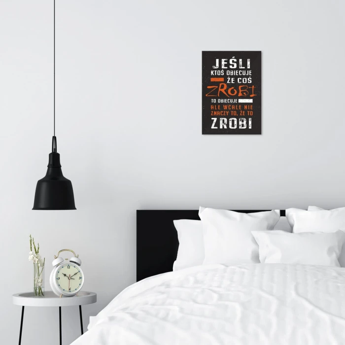 Poster metal Jeśli ktoś obiecuje gift