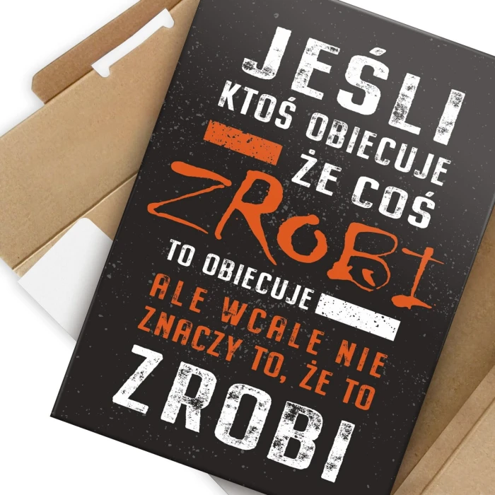 Poster metal Jeśli ktoś obiecuje gift