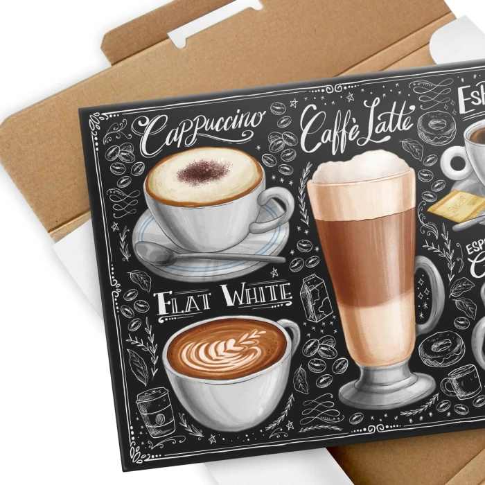 Poster metal types of coffee gift