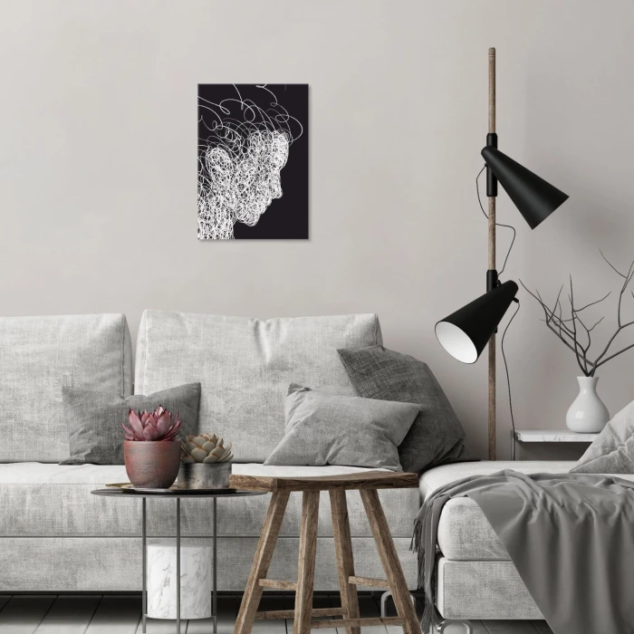 Plakat metalowy curly hair Prezent