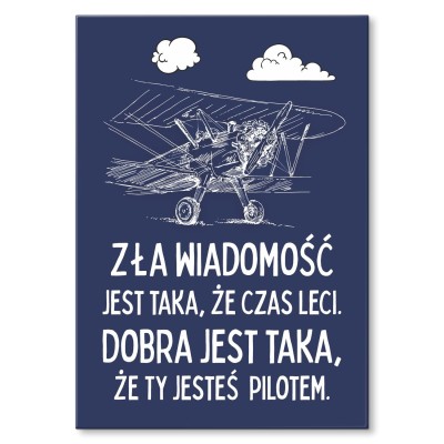 Poster metal jesteś pilotem gift